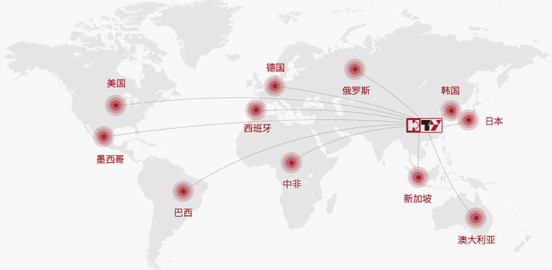 恒天翊pcba打印全球分布图