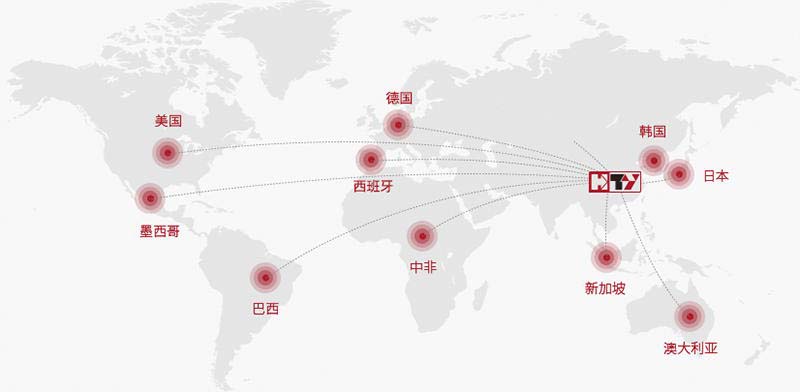 恒天翊pcba打印全球分布图
